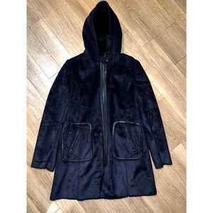 Via Spiga Women Faux Suede Coat Size Large